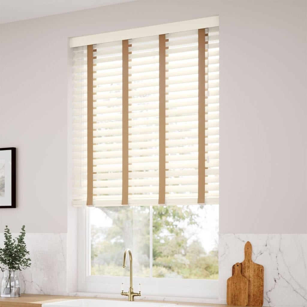 الستائر الخشبية 5 buttermilk camel 64 wooden blind 50 a