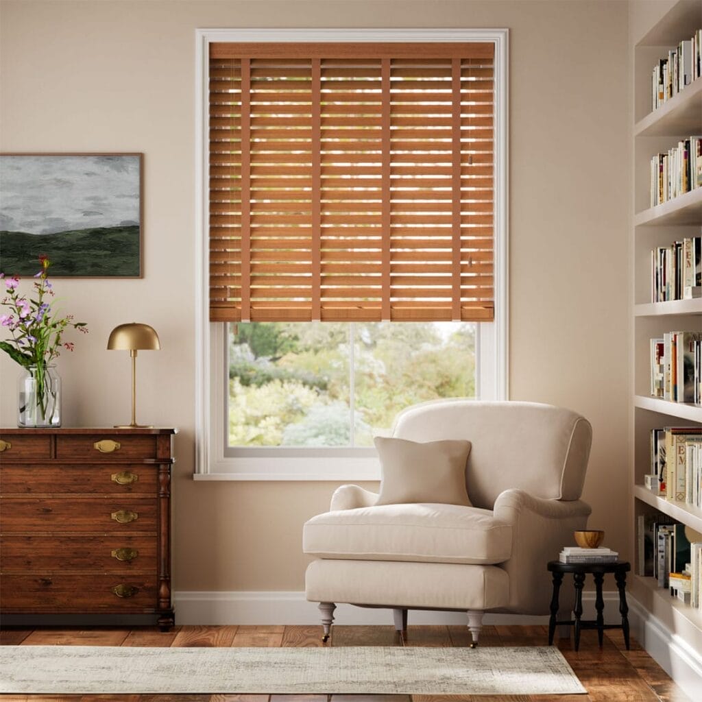 الستائر الخشبية 13 golden oak tan 41 wooden blind 50 1