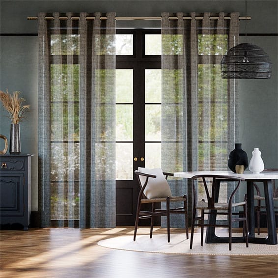 ستائر مودرن منزلية 10 luna voile gold black 36 curtain heading 1 1