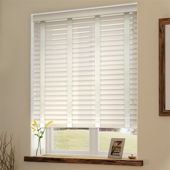 الستائر الخشبية 2 wood impressions with tapes antique cream canvas 20 wooden blind 50 a